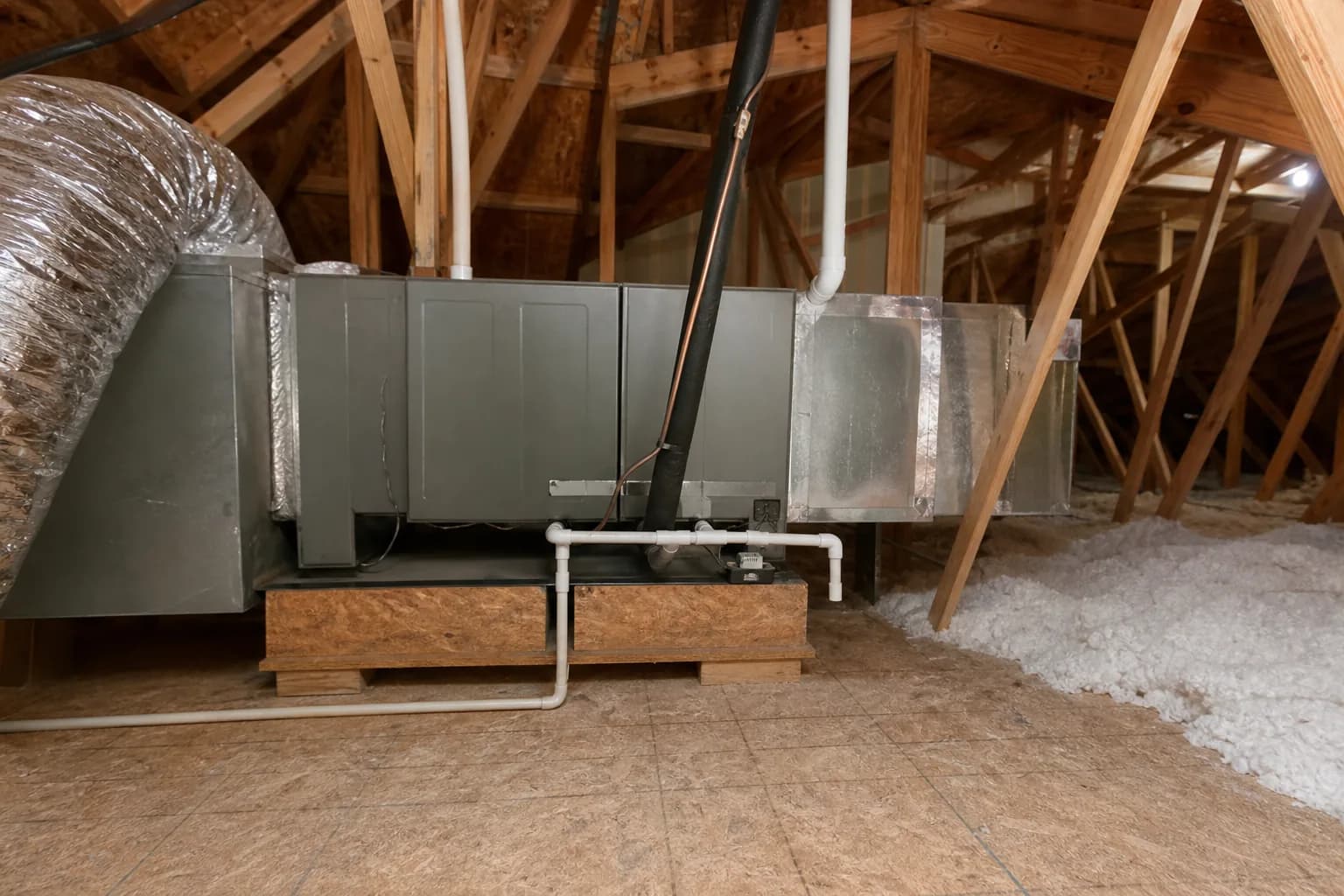 Wall thermostat in a Loxley home attic, routine check